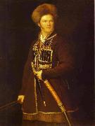 Aleksander Orlowski Self portrait in Cossacks dress Sweden oil painting artist